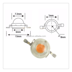 380nm-840nm 1 W 大功率 led 光，粉红色，带散热片 - Product Image 6