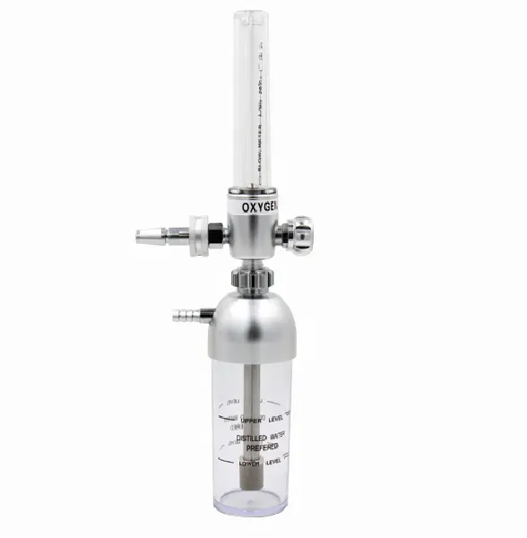0-15 lpm oxígeno inhalador de aluminio de medidor de flujo con humidificador botella-Grado chino fabricante de equipos médicos