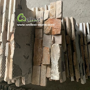 Màu Vàng Gỗ Trộn Với Màu Be Màu Slate Tường Đá Panel Đối Với Bên Ngoài Biệt Thự Tường Và Giữ Lại Tường Ốp - Product Image 4