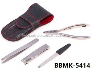 Set de Herramientas para el Cuidado de las Uñas para Hombre, Tijeras, Cortaúñas, Pinzas, Lima y Pulidor en Estuche de Cuero - Product Image 4