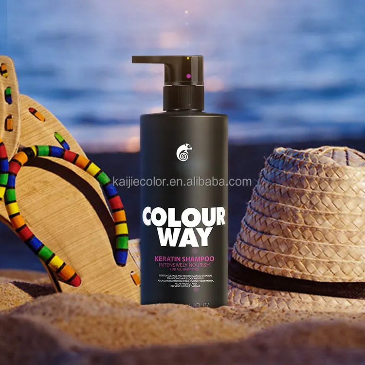 Colourway shampoo preto tratamento capilar para cabelos danificados, shampoo super nutritivo