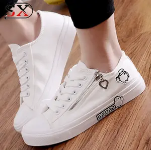 Plain White Canvas Shoes Wholesale Cheap China Canvas Shoes