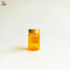 Bottle factory PET 100ml gold Round Health care products plastic cans