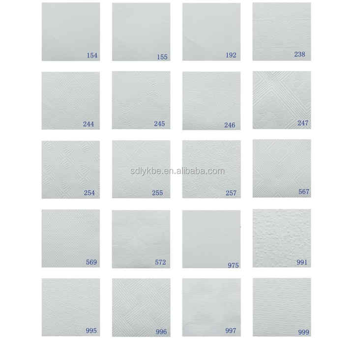 Moisture Proof Pvc Laminated Ceiling Gypsum Board Perforated Drywall