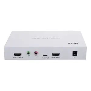독립형 HD 비디오 캡처 프로 HDMI YPBPR을 AV 비디오 그래버 저장 USB 플래시 드라이브 또는 HDD 재생 통과 ezcap291