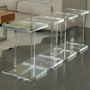 Custom Clear Acrylic Pedestal Perspex Square <strong>Table</strong> Display <strong>Risers</strong> - Product Image 1