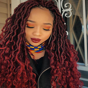 Extension per <span class=keywords><strong>Capelli</strong></span> Sintetici da <span class=keywords><strong>Donna</strong></span>, 24 Ciocche, Trecce all'Uncinetto, Dreadlocks Finti Ricci e Ondulati - Product Image 5