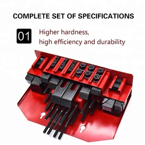 Kit de Sujeción de Acero M8 de 52 Piezas, Kit de Sujeción de 58 Piezas con Tuercas en T, Juego de M10 M12 M14 M16 M18 M20 <span class=keywords><strong>M22</strong></span> M24 <span class=keywords><strong>CK10</strong></span> CK12 CK14 CK16 CK18 CK20 - Product Image 5