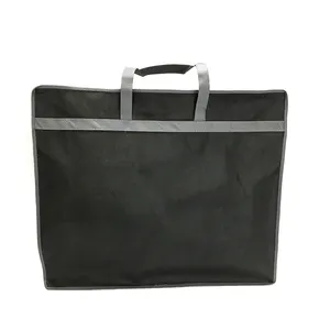 classical design stylish laminated foldable pp non woven black shopping bag
