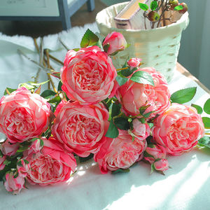 2023 nuovo stile vero tocco fiore in lattice rosa idratante sensazione di mano Rose artificiali - Product Image 2