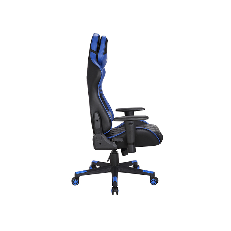 Wholesale high quality adjustable backrest armrest pc gaming chair chair set Blue