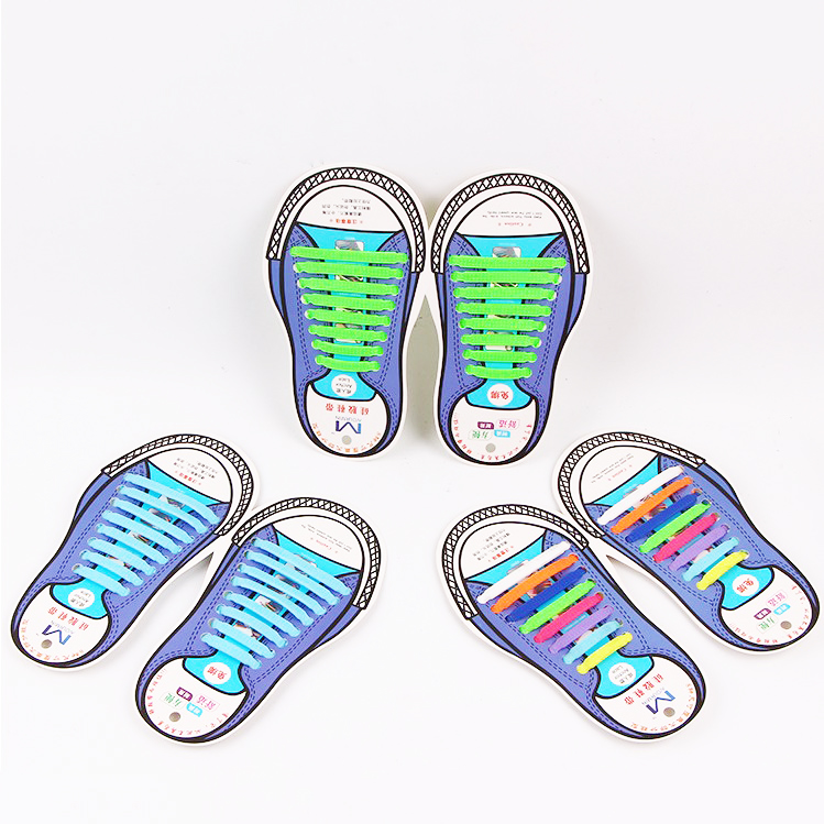 Разноцветные ленивые эластичные силиконовые шнурки с индивидуальным логотипом без завязывания