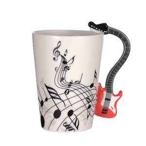 Guitare acoustique créative <span class=keywords><strong>Musique</strong></span> Tasse en porcelaine Tasse à café en céramique pour guitare Tasse à thé en porcelaine OEM - Product Image 1