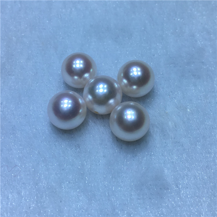 7-9mm branco Japão Pérolas De Água Salgada Akoya Pérola Redonda