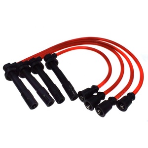 Câble <span class=keywords><strong>d</strong></span>'<span class=keywords><strong>allumage</strong></span> en silicone 10.2MM adapté pour Mitsubishi Eclipse Red 4G61 4G63 4G64 - Product Image 5