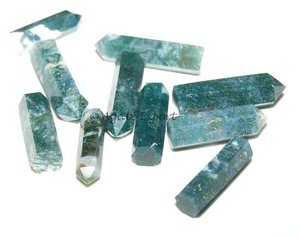 Puntas de Lápiz de Ágata Musgosa Talladas a Mano, Gemas y Cristales para Souvenirs, Exportación de la India - Product Image 1