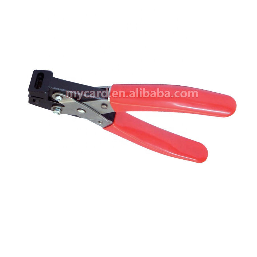 Hand held PVC plastic slot punch card puncher