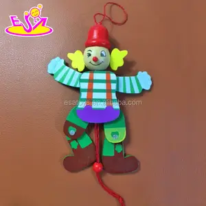 Beliebtesten cartoon clown holz mario puppe für kinder W02A059A