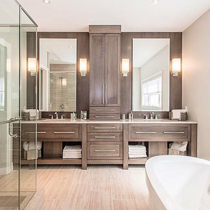 Meuble de <span class=keywords><strong>salle</strong></span> de <span class=keywords><strong>bain</strong></span> moderne en <span class=keywords><strong>bois</strong></span> massif <span class=keywords><strong>noir</strong></span> avec miroir, meilleure vente à Foshan - Product Image 4