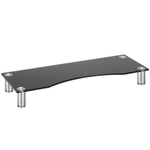 Glass Monitor Stand Adjustable Height Multiple Screen Riser for PC Monitors Computers and Laptops