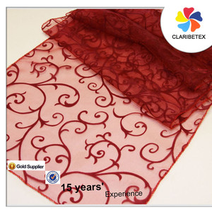 Libaba manzana roja acuden organza corredor de la tabla del banquete de boda - Product Image 1
