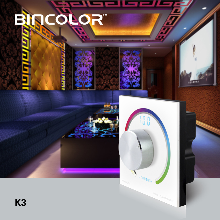 Rgb Remote Led Controller T3+K3 Hot Sell K Series Rotary Led Rgb Controller With Wireless RF Remote Control