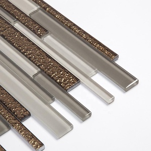 Soulscxrafts Dorato di Modo Striscia di <span class=keywords><strong>Vetro</strong></span> <span class=keywords><strong>Mosaico</strong></span> per Backsplash - Product Image 4
