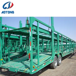 Heavy Duty Trailer 3 Axle Car Trailer Carrier Truck Heavy Duty Vehicle Tilting Car Transport Semi Trailer With Pattern For Car Mover Production