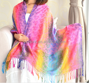 2017 Más Caliente <span class=keywords><strong>Rainbown</strong></span> Manera de Las Mujeres Bufandas Chales Bufanda de Algodón - Product Image 3