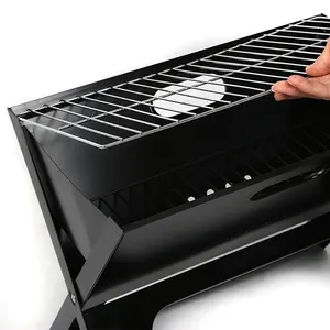 Outdoor Barbecue Grill Portable Folding Coal Barbecue X-Shape Outdoor Charcoal BBQ Grill