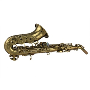 Saxofón <span class=keywords><strong>Soprano</strong></span> dorado champán <span class=keywords><strong>curvo</strong></span>, diseño músico alemán de alta calidad - Product Image 4