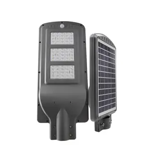 Sensor de movimento exterior automático de alta potência, tudo em um integrado 60w led solar luz de rua preço com backup da bateria