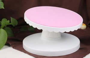 Ruota rotante regolabile di plastica della decorazione della torta di prezzi di fabbrica di vendita calda all'ingrosso, cremagliera rotante della torta - Product Image 4