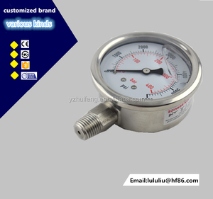 HF 2.5 "60mm 400bar/PSI มาตรวัดความดันบรรจุน้ำมันของเหลวกลีเซอรีน <span class=keywords><strong>En</strong></span> <span class=keywords><strong>837</strong></span>-<span class=keywords><strong>1</strong></span> - Product Image 2