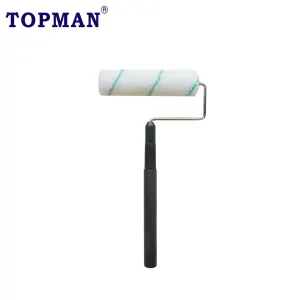 TOPMAN Extendable 9" painting tools paint stick roller with flexible long handle brushes to paint wall