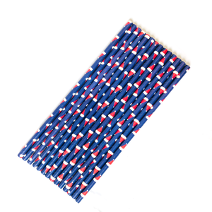 Pajita de papel desechable, Pajita Flexible y Biodegradable, ecológica, divertida, creativa, color azul oscuro - Product Image 3
