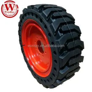 Skid Chỉ Đạo Bánh Xe Và Vành, 385 / 65-d22.5 445 / 65-d22.5 10-16.5 12-16.5 BC Đen Otr Skidsteer Rắn Cao Su Lốp Xe