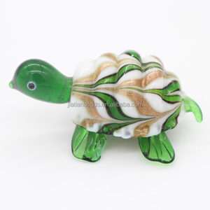 Lâmpada de vidro de murano, tartaruga de vidro fofa artesanal, estatueta de animal do mar - Product Image 3