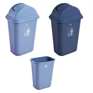 小尺寸塑料办公垃圾箱，回收垃圾箱，垃圾桶盖子秋千