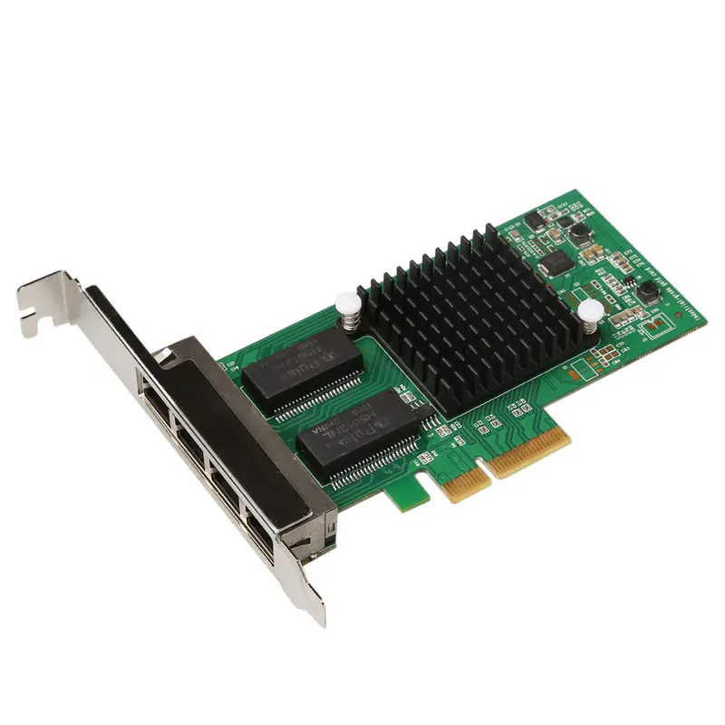 DIEWU PCIe Express Teaming Intel I350 4ポートRJ45 Gigabit 1000MbpsサーバーLanカード