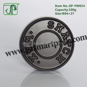 100g Straght Base <span class=keywords><strong>Mate</strong></span> Negro <span class=keywords><strong>Lata</strong></span> De Aluminio con Tapa - Product Image 6