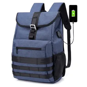 Benutzer definierte Logo Outdoor-Sporttasche Outdoor-Fitness-Rucksack mit USB-Ladegerät Laptop-Tasche