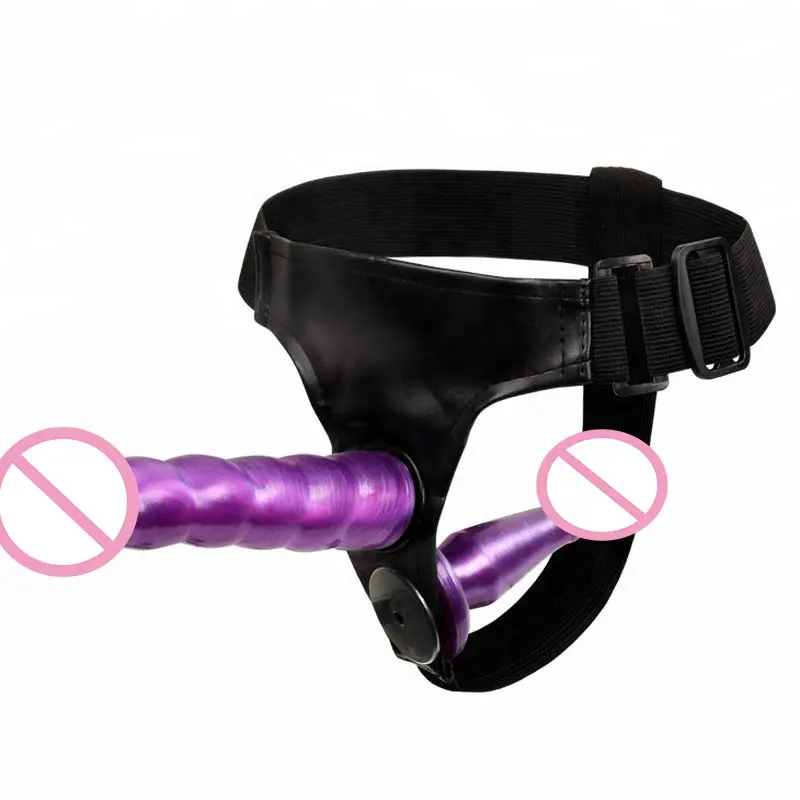 Strap on Double Dildo Adult Lesbian Elastic Harness Penis Sex Product