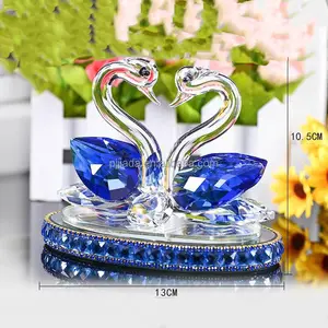 Favori di nozze Regalo di vetro Swans Figurine decorazione di Cristallo del Cigno