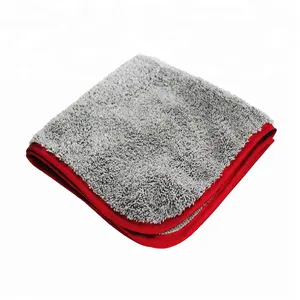 40 * 40厘米400gsm韩国灰色真丝毛绒超细纤维抛光毛巾汽车清洁布