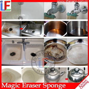 Nouveautés en matière d'articles de nettoyage ménager, éponge <span class=keywords><strong>magique</strong></span> avec PU, éponge en mélamine <span class=keywords><strong>pour</strong></span> le nettoyage de la cuisine - Product Image 5