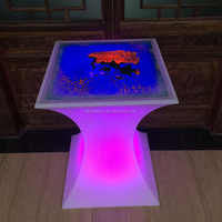 Nouveaux produits tendance de Chine, tables de bar interactives à LED liquides colorées portables, tables fantaisie éclairées