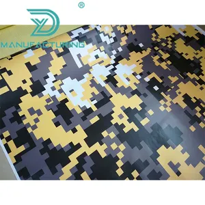 Vinyle de Camouflage numérique noir jaune 1.52x30m pour voiture