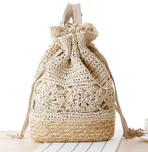 China Suppliers High quality Boho Bali Bohemian Beach Vintage Women Handbag Handmade Straw Beach Bag for girls