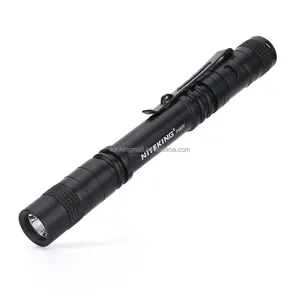 NITEKING-linterna táctica P357 XPE R3 Led de alta calidad, Clip para cinturón, antorcha de bolsillo, lámpara Flash portátil para viaje, senderismo, batería AAA